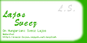 lajos svecz business card